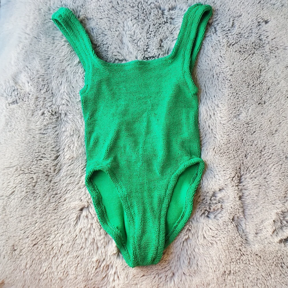 Hunza G Square Neck One Piece in Emerald - Picture 5 of 16